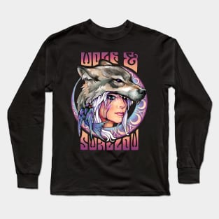 Wolf & Swallow - Art Nouveau [FIRE] Long Sleeve T-Shirt